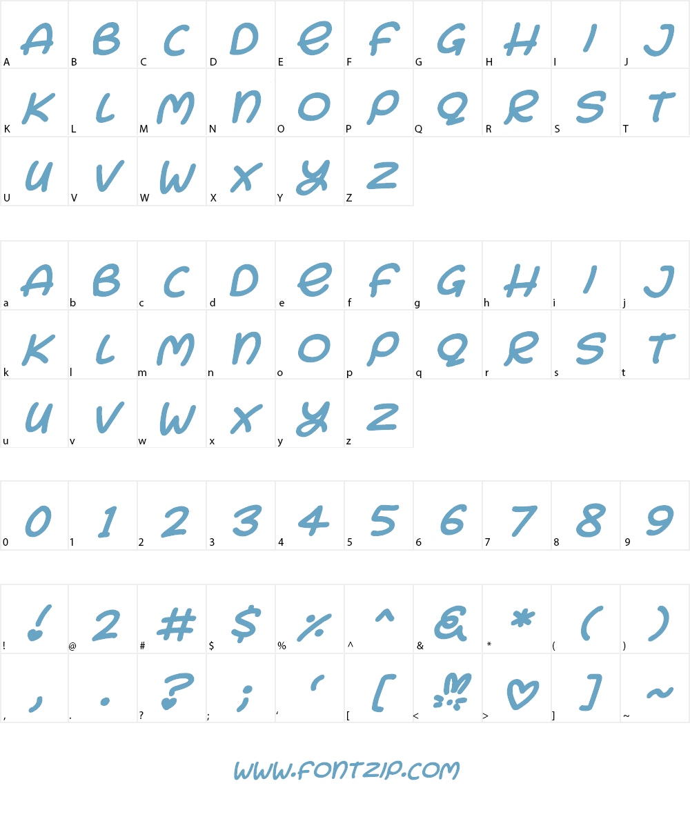 Bunny Ears Font Character